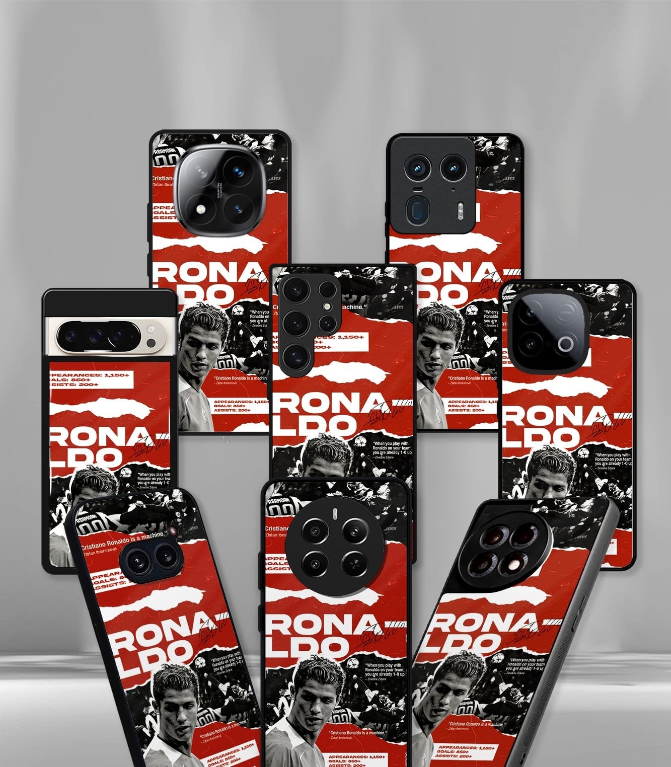 cristiano ronaldo goat cr7 edition premium glossy phone case.
