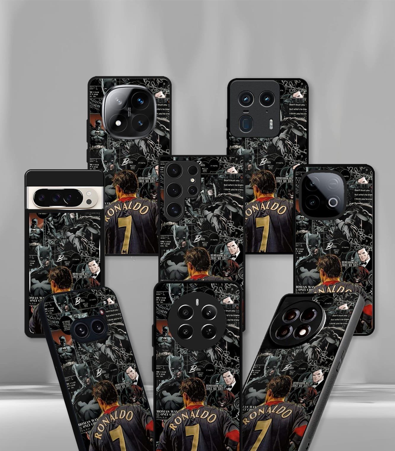 cristiano ronaldo goat superhero edition premium glossy phone case.