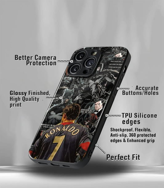 Cristiano Ronaldo GOAT SuperHero edition Premium Glossy Phone Case.