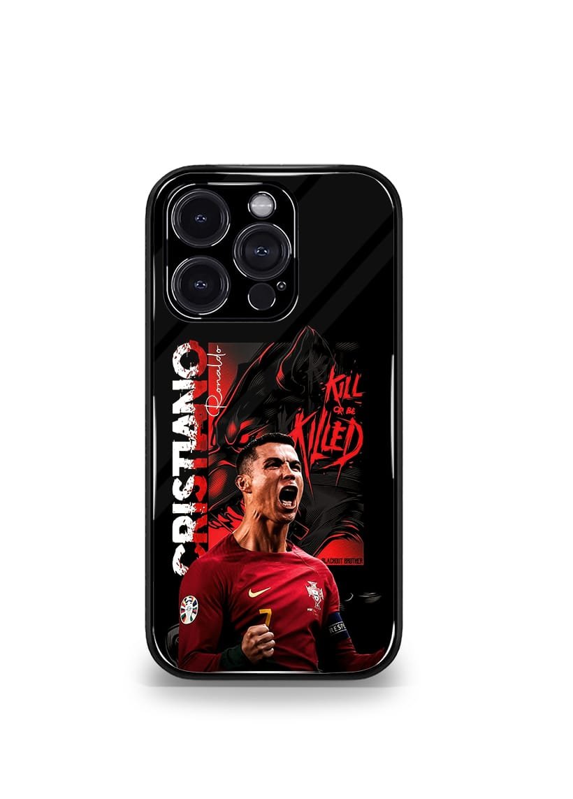 cristiano ronaldo goat cr7 edition premium glossy phone case.