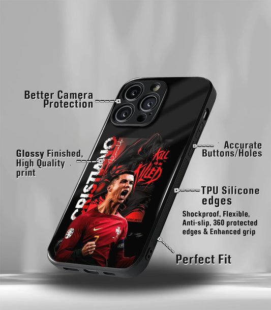 Cristiano Ronaldo GOAT CR7 edition Premium Glossy Phone Case.