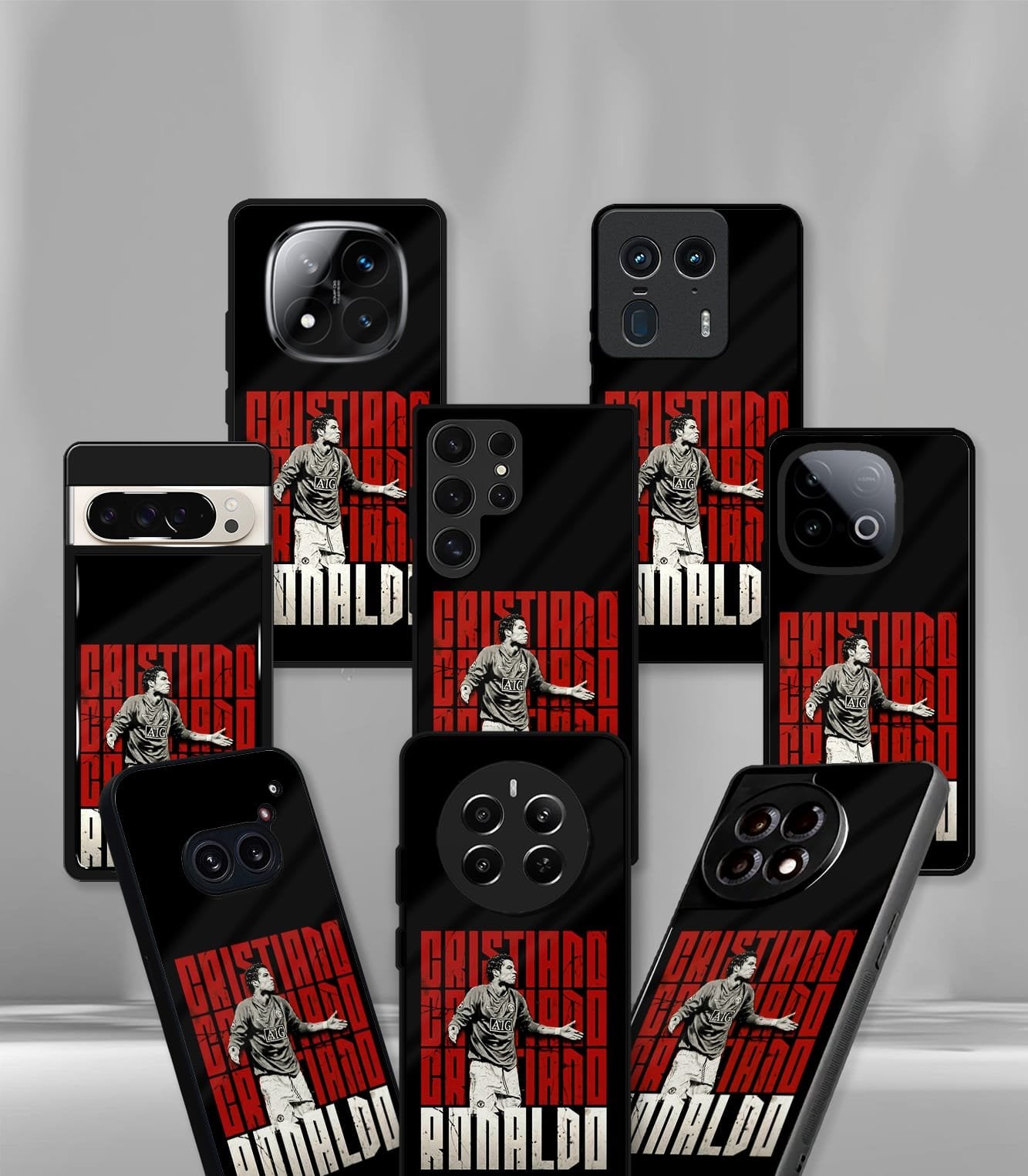 cristiano ronaldo goat cr7 edition premium glossy phone case.