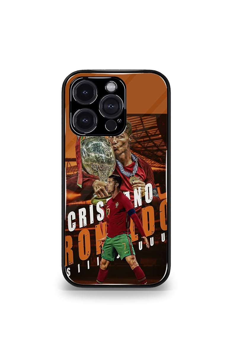 cristiano ronaldo goat cr7 edition premium glossy phone case.