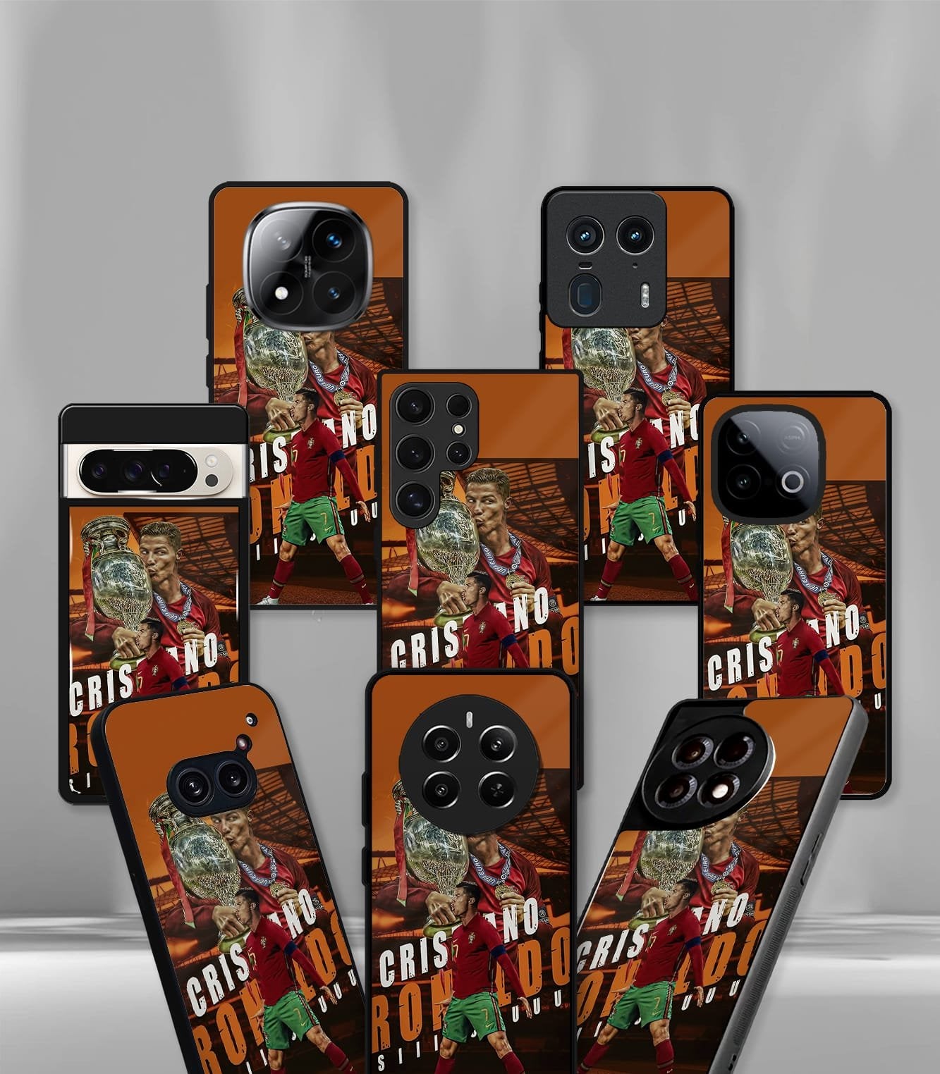 cristiano ronaldo goat cr7 edition premium glossy phone case.