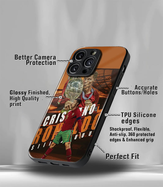 Cristiano Ronaldo GOAT CR7 edition Premium Glossy Phone Case.