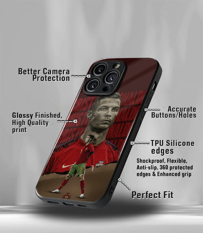 Cristiano Ronaldo GOAT CR7 edition Premium Glossy Phone Case.