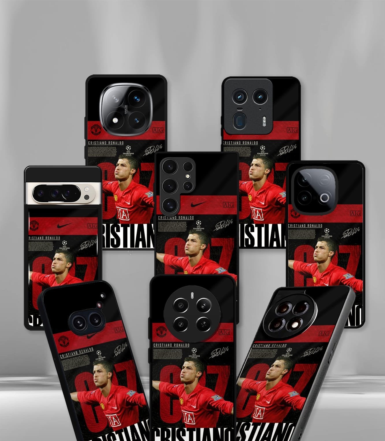 cristiano ronaldo goat cr7 edition premium glossy phone case.