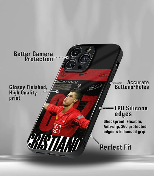 Cristiano Ronaldo GOAT CR7 edition Premium Glossy Phone Case.