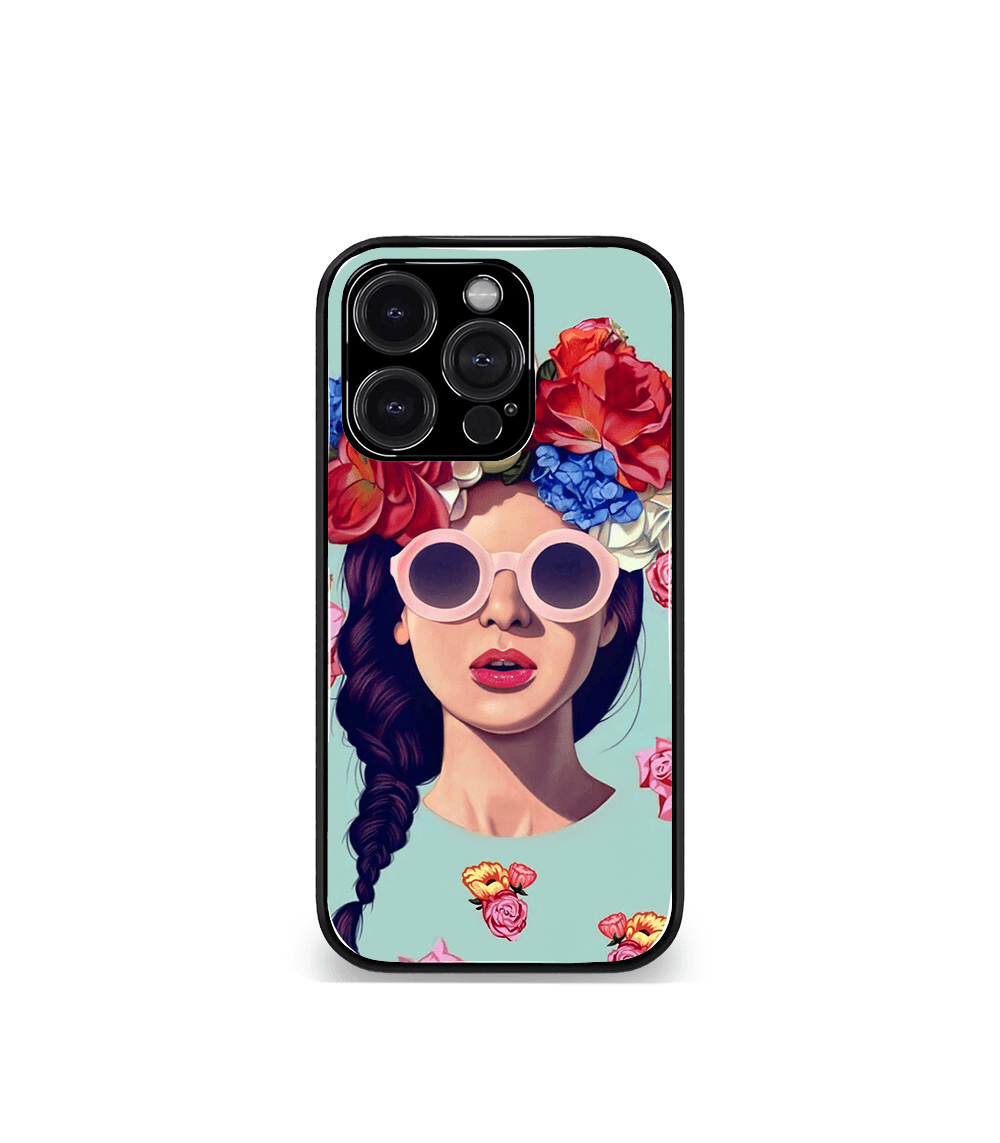 'for her' premium glossy floral/ aesthetic phone case compatible for every phone models.