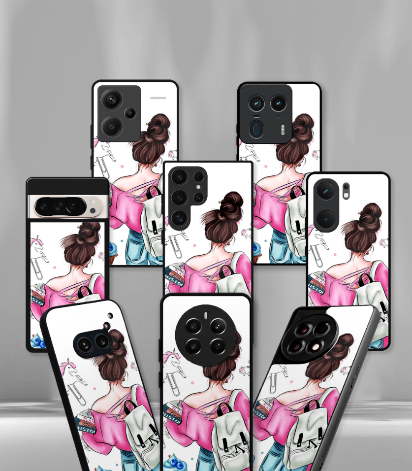 'for her' premium glossy floral/ aesthetic phone case compatible for every phone models.