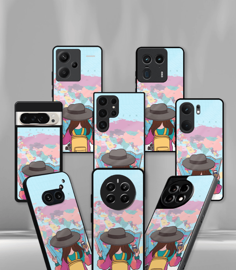 'for her' premium glossy floral/ aesthetic phone case compatible for every phone models.