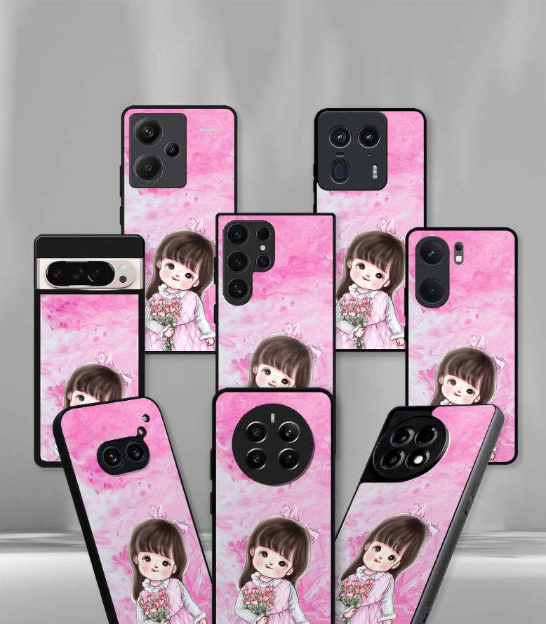 'for her' premium glossy floral/ aesthetic phone case compatible for every phone models.