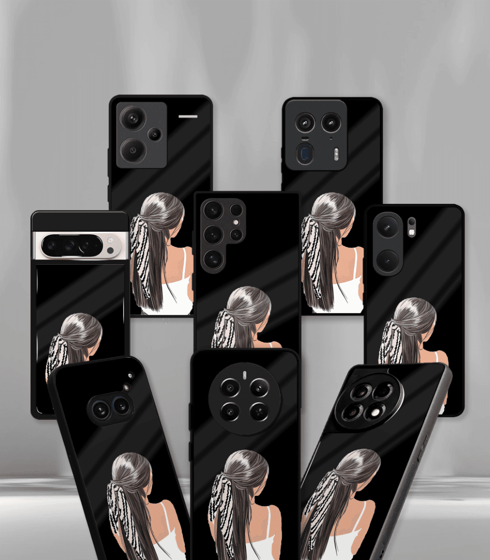 'for her' premium glossy floral/ aesthetic phone case compatible for every phone models.