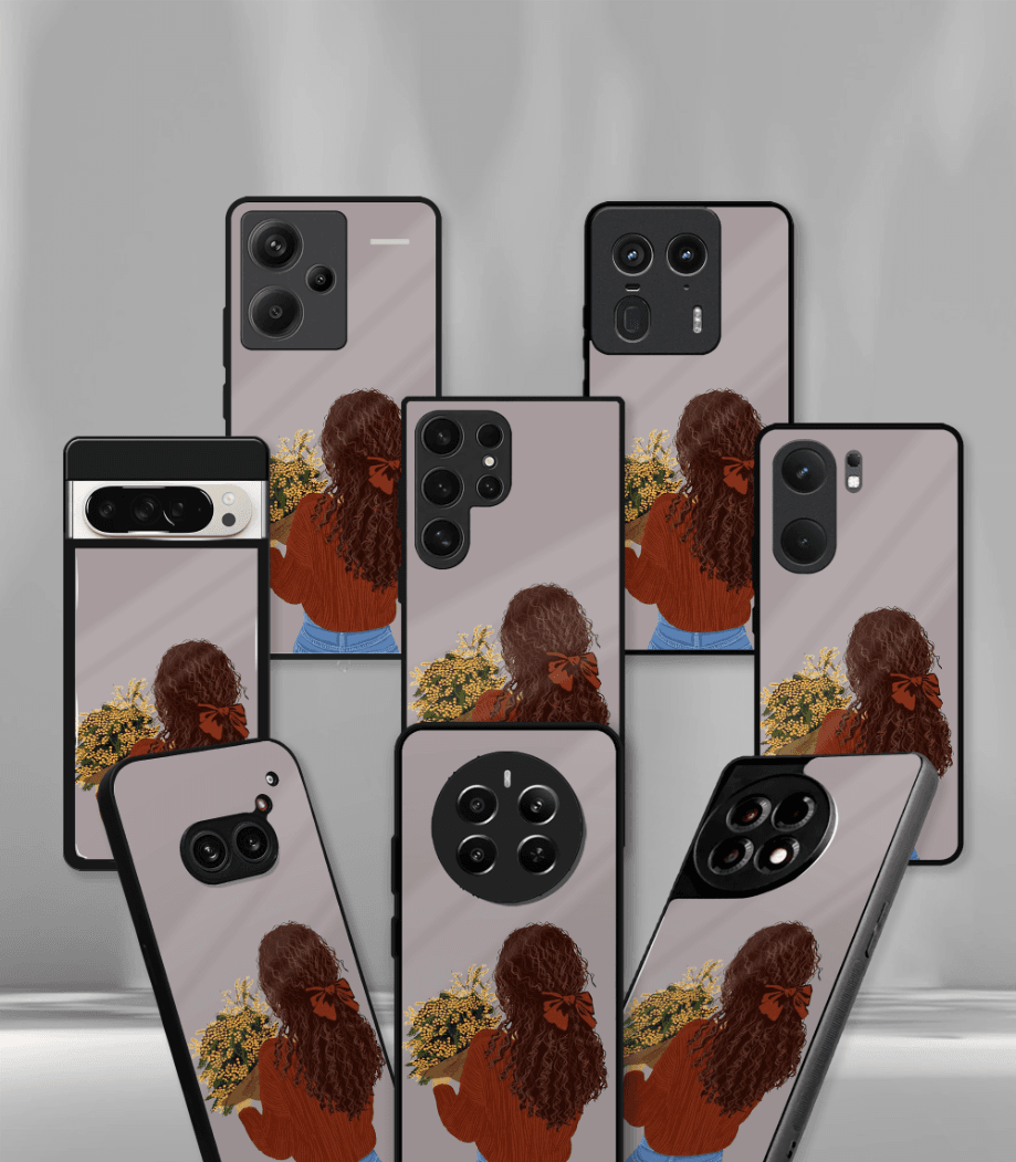 'for her' premium glossy floral/ aesthetic phone case compatible for every phone models.