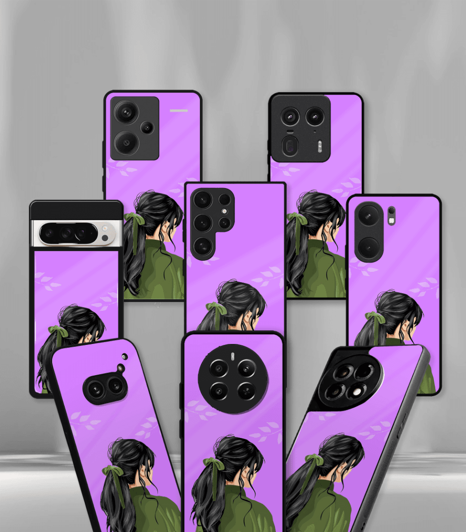 'for her' premium glossy floral/ aesthetic phone case compatible for every phone models.