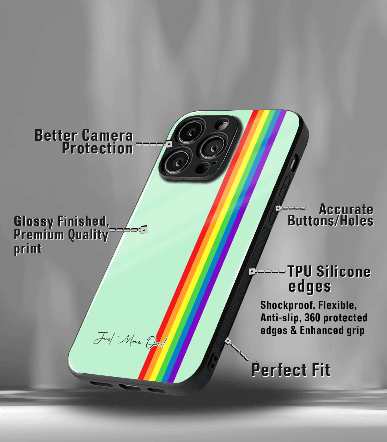 'for her' premium glossy floral/ aesthetic phone case compatible for every phone models.