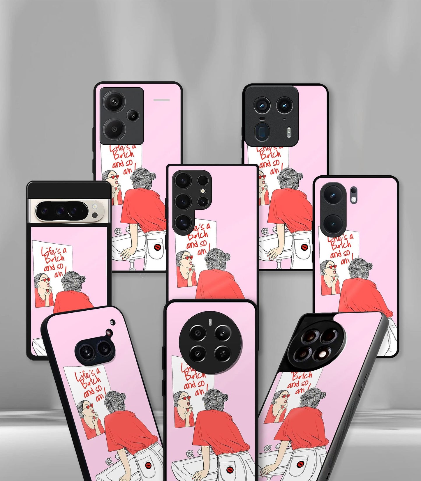 'for her' premium glossy floral/ aesthetic phone case compatible for every phone models.