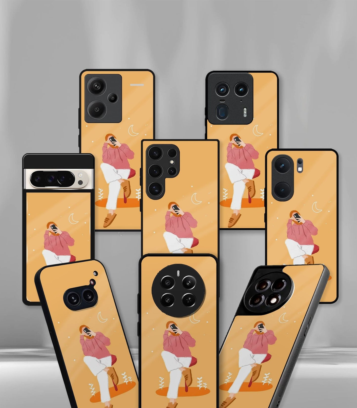 'for her' premium glossy floral/ aesthetic phone case compatible for every phone models.