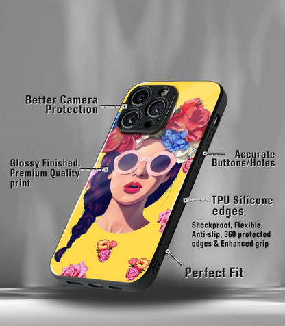 'For Her' Premium Glossy Floral/ Aesthetic Phone Case compatible for every Phone Models.