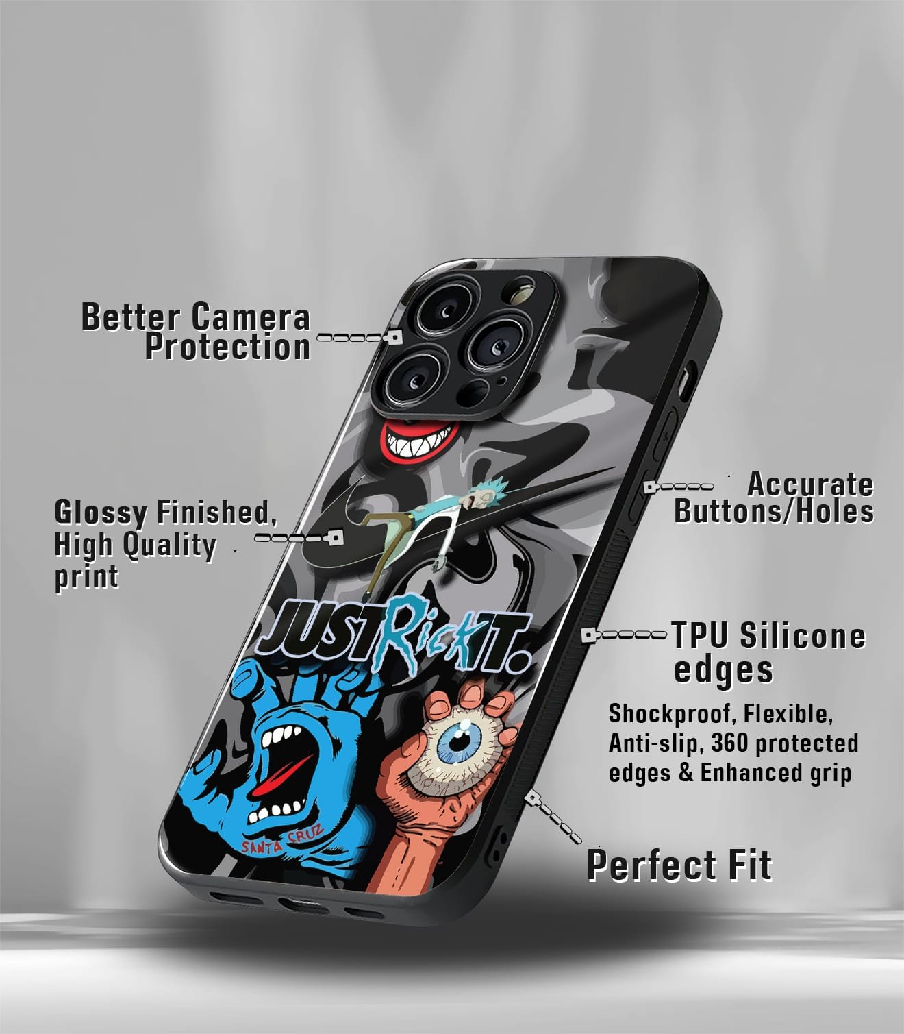 just rick it premium glossy phonecase