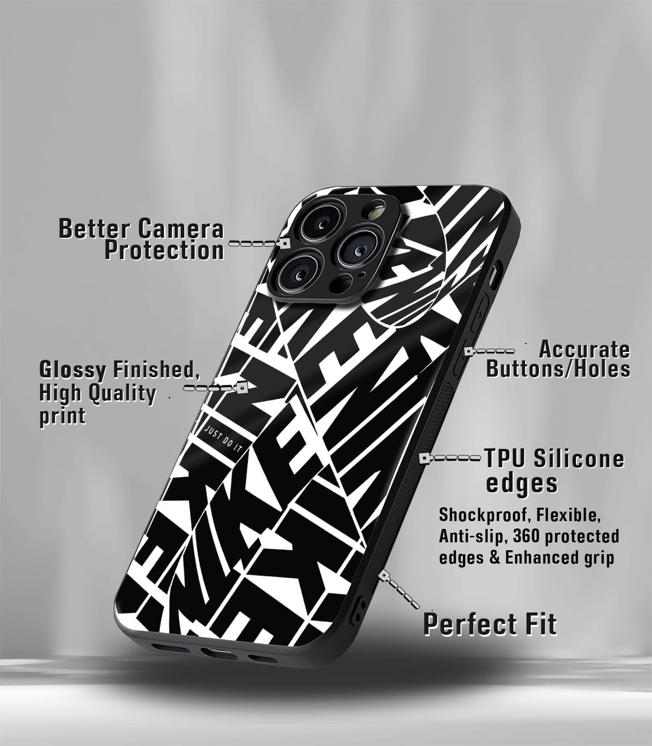 nike patternic premium glossy phonecase