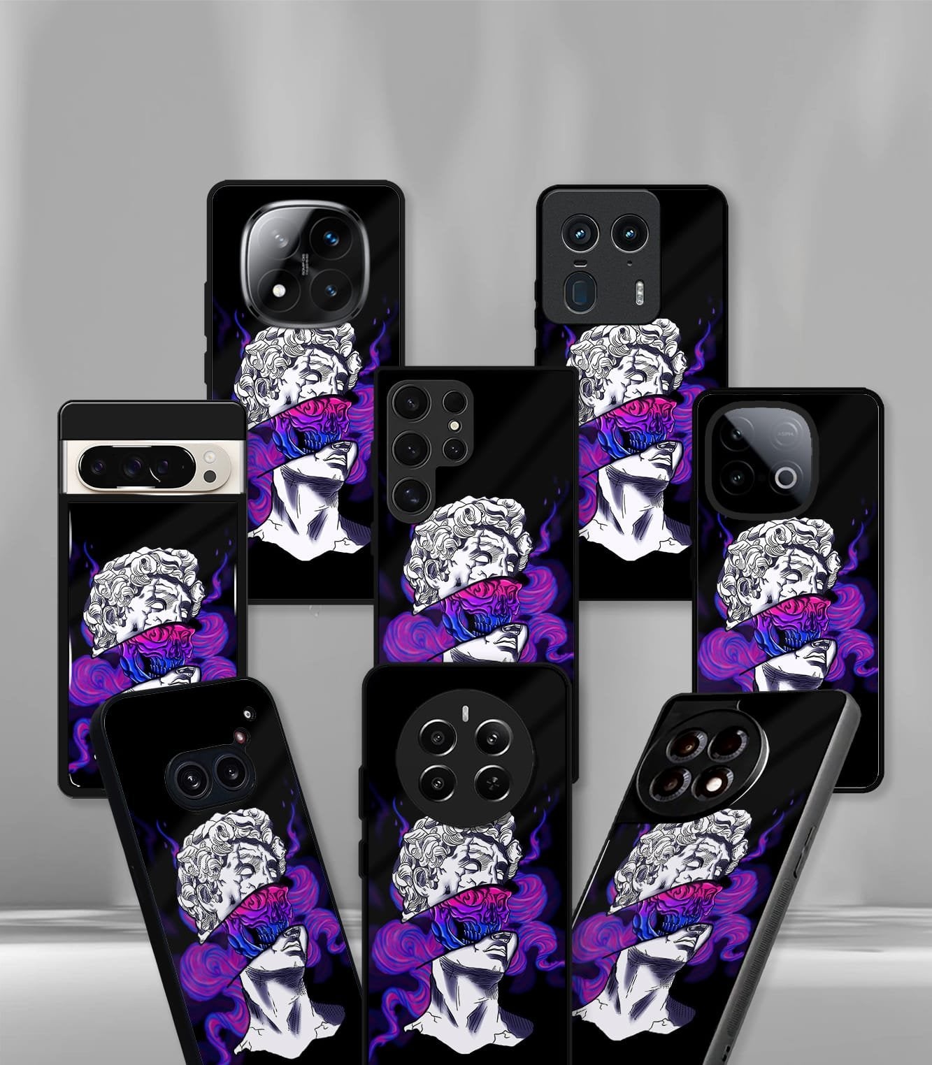 psychedelic statue premium glossy phonecase