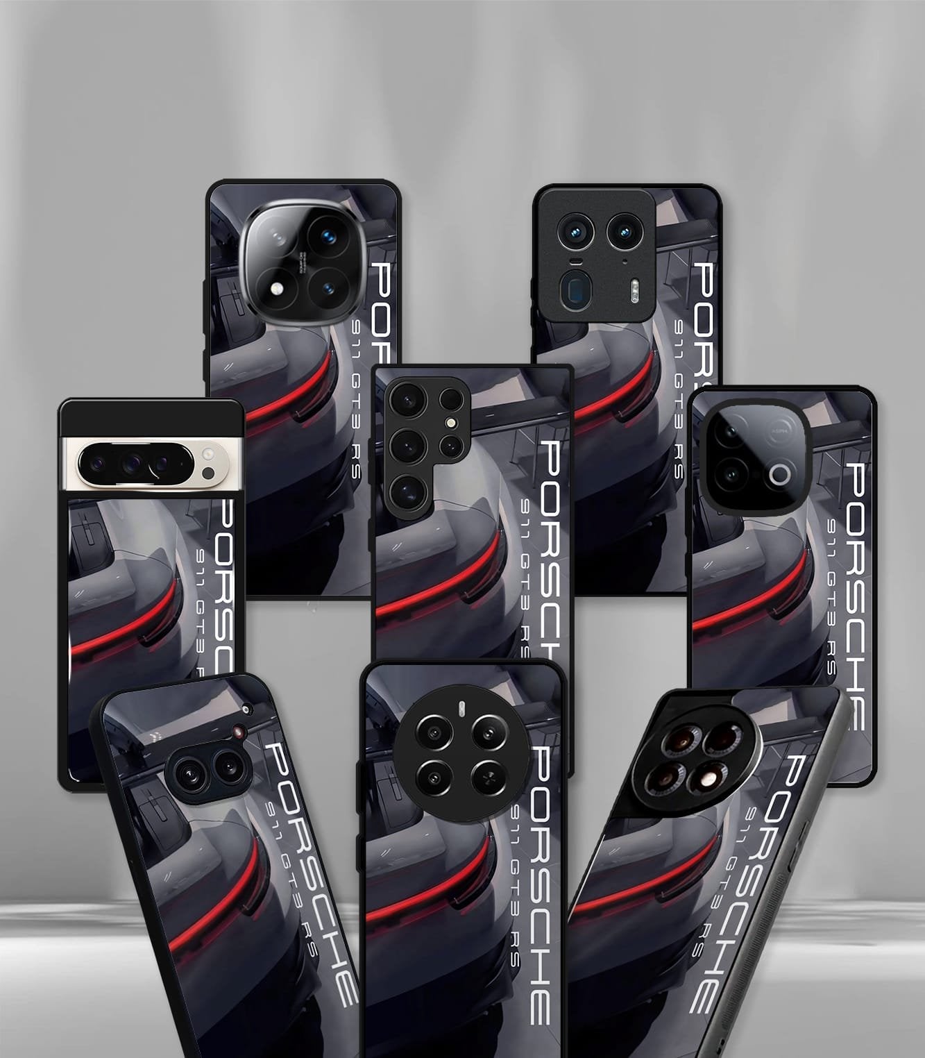porsche grey premium glossy phonecase