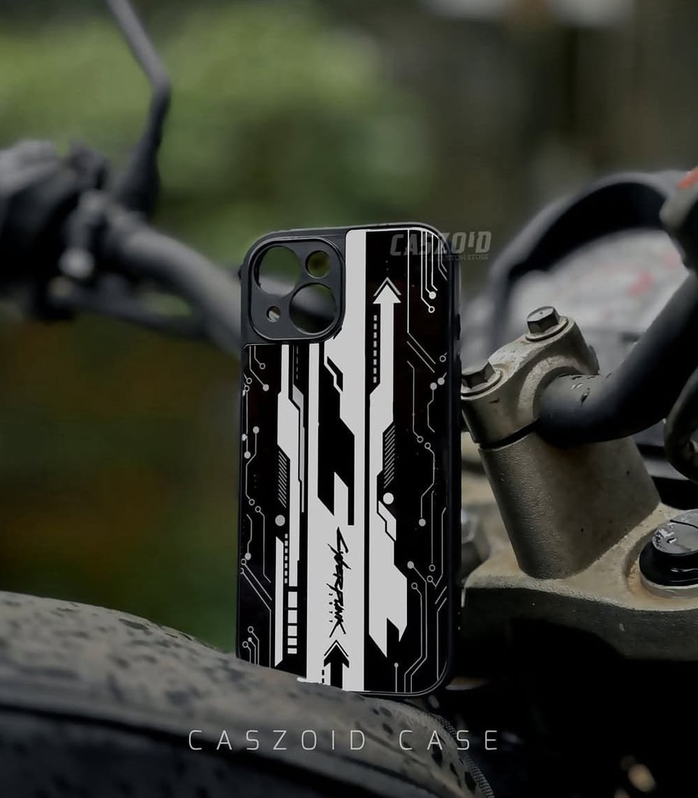 cyberpunk black premium glossy phonecase