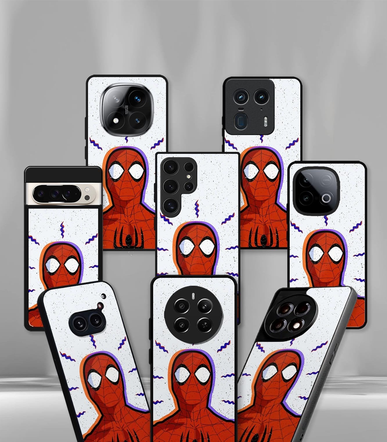 spider face premium glossy phonecase