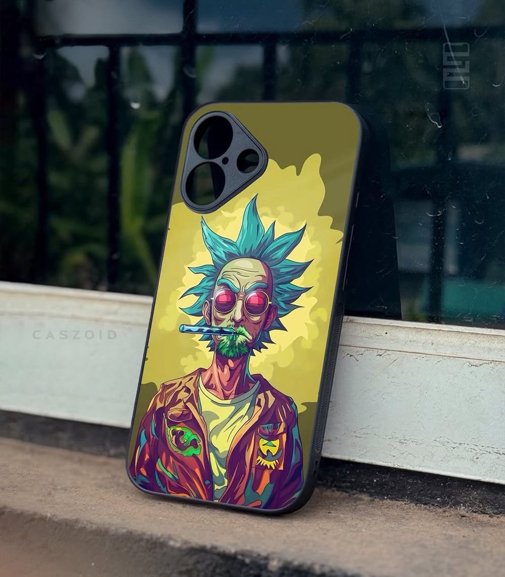 trippy smoky yellow premium glossy phonecase