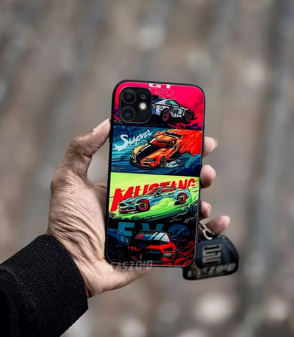 car collage premium glossy phonecase