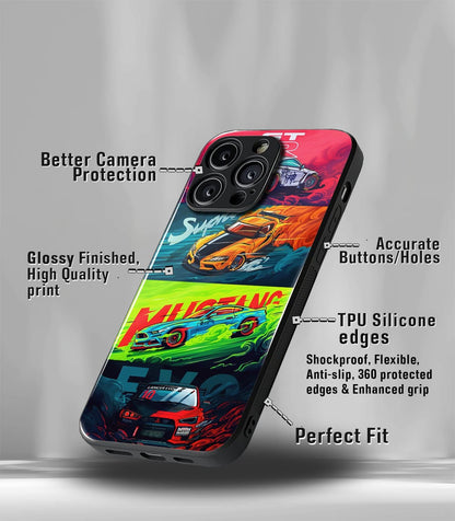 Car Collage Premium Glossy PhoneCase