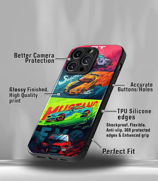 Car Collage Premium Glossy PhoneCase