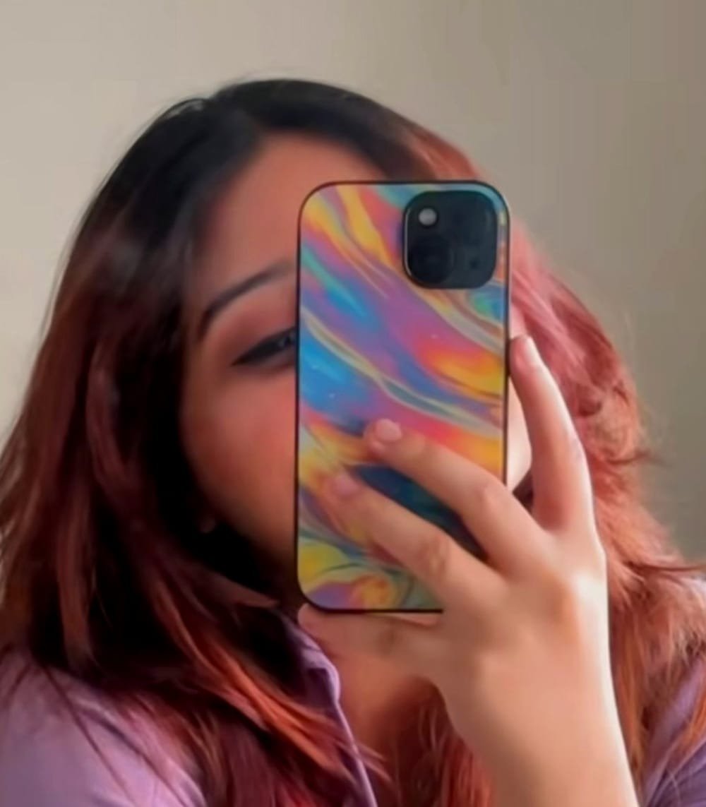 rainbow colors premium glossy phonecase