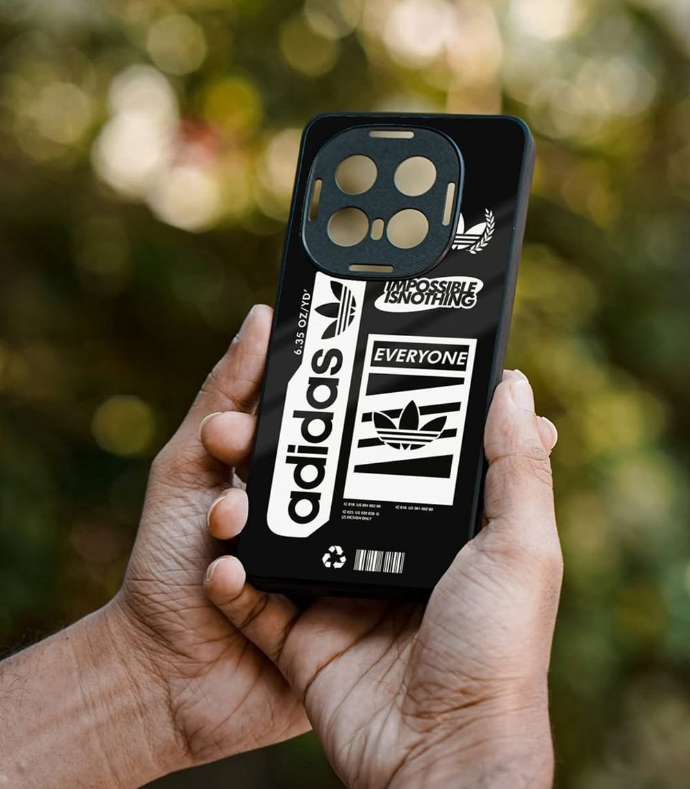 black cutouts premium glossy phonecase