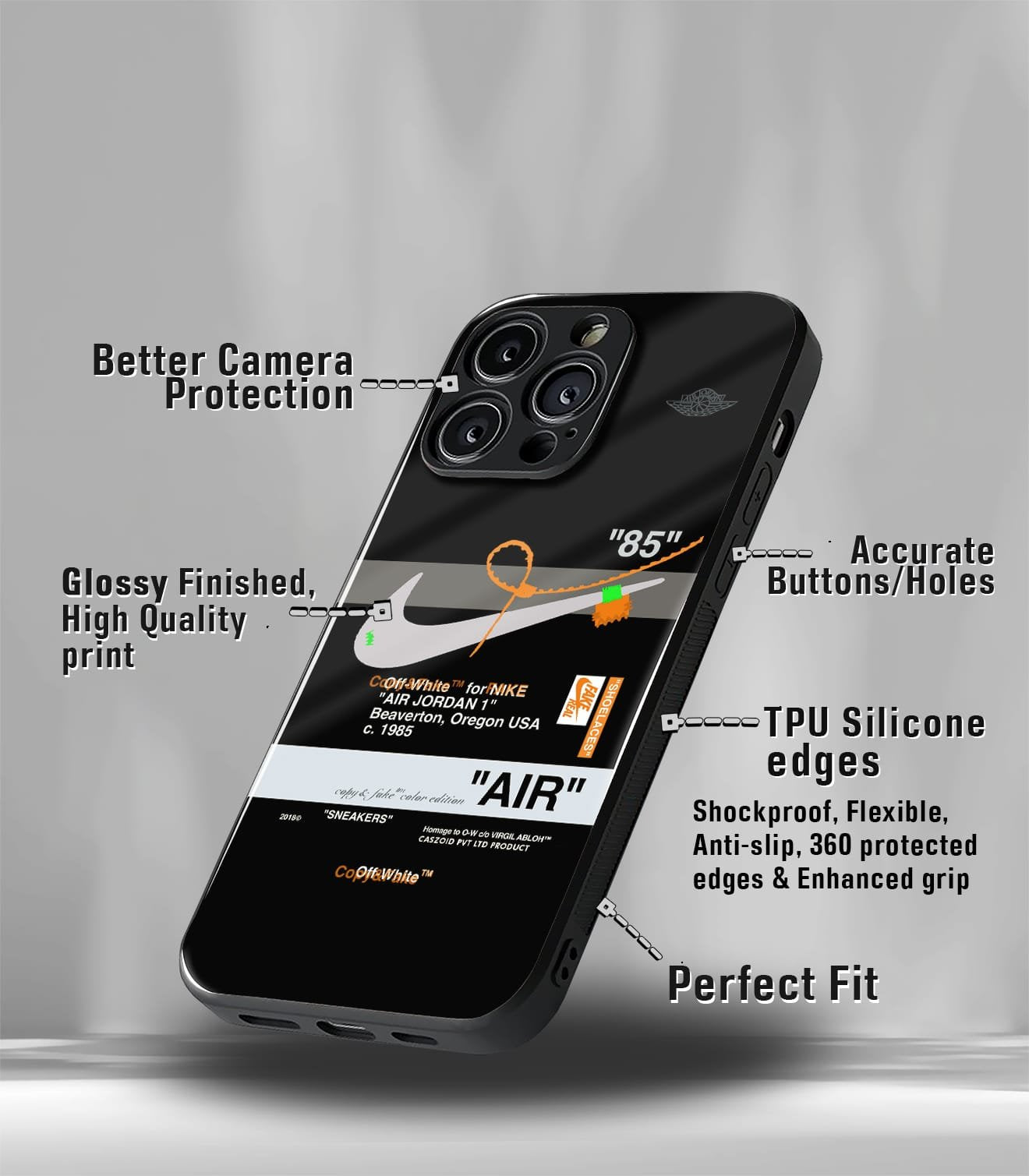 offwhite premium glossy phonecase