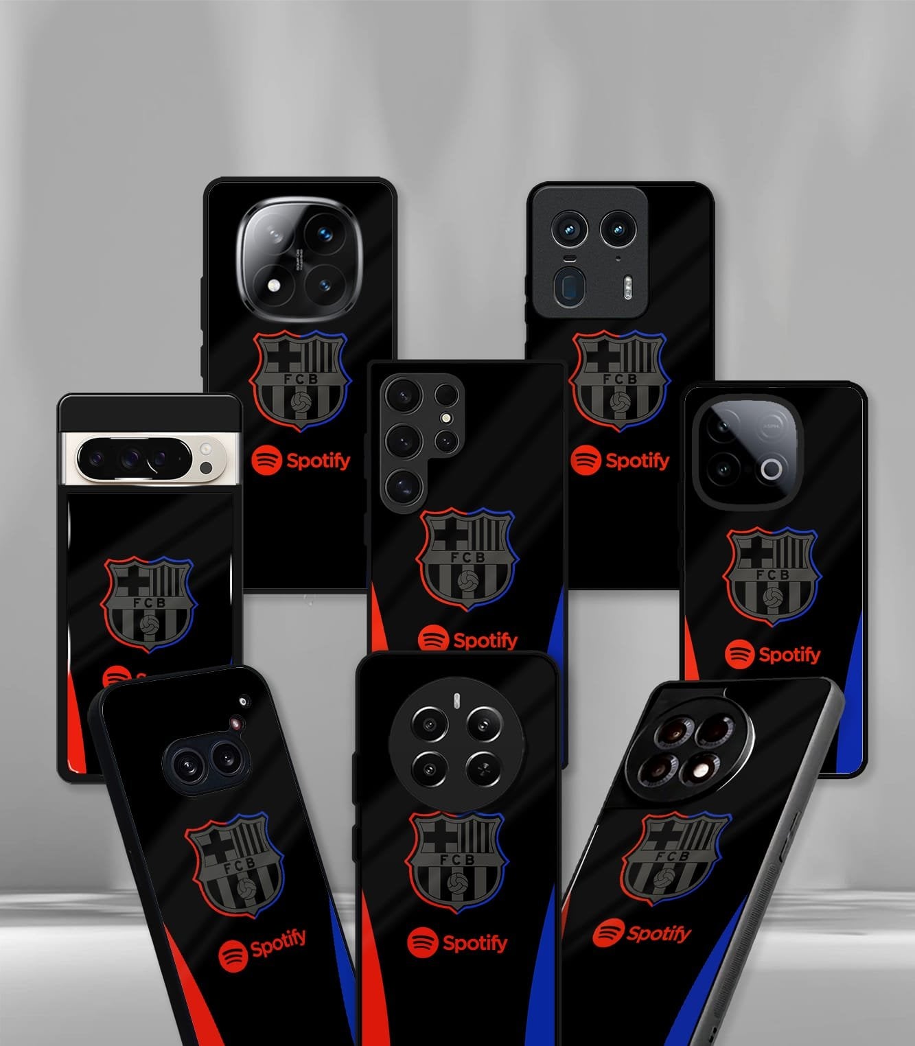 fc barcelona spotify kit premium glossy phonecase