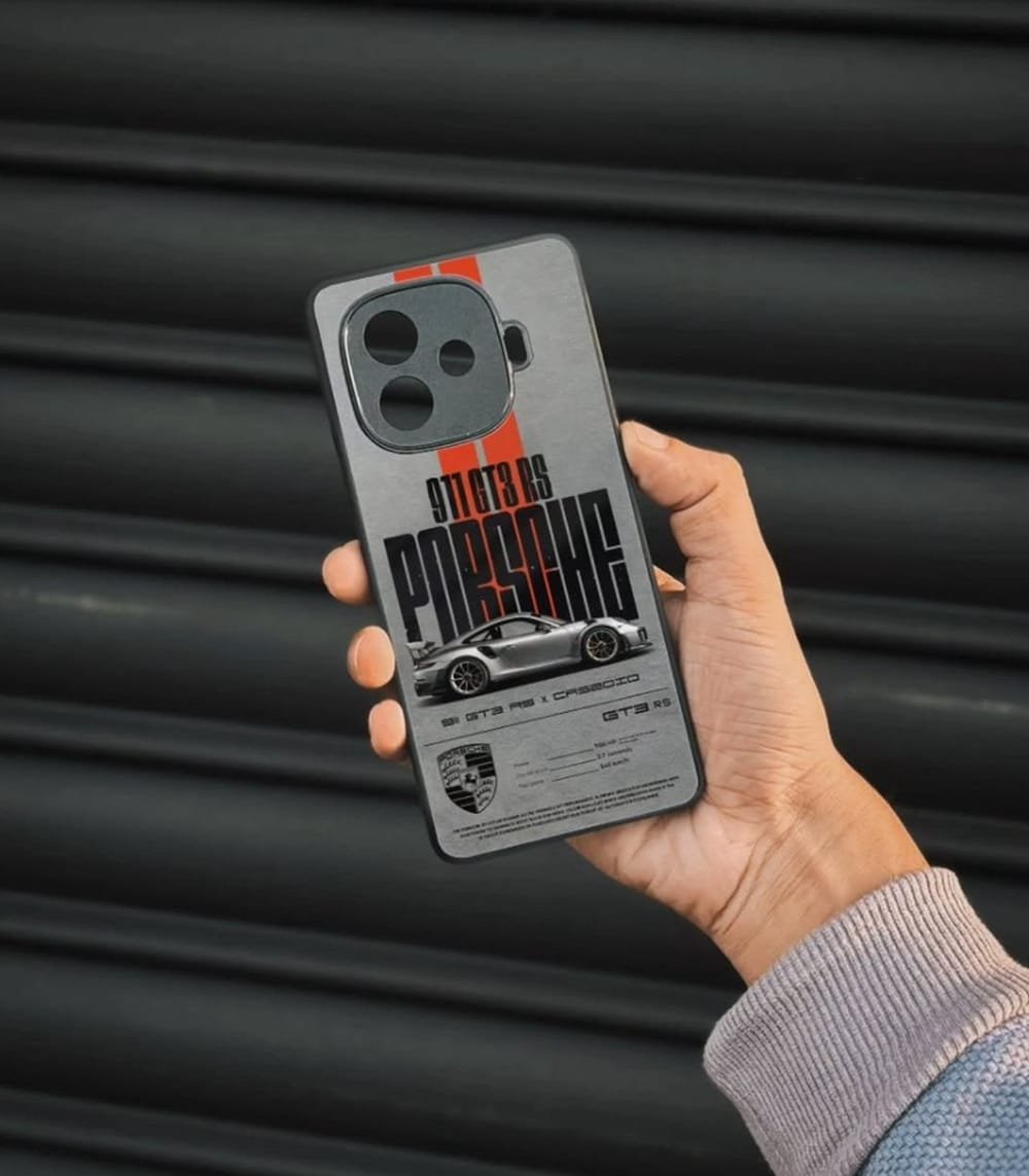 porsche 911 gt3rs grey premium glossy phonecase