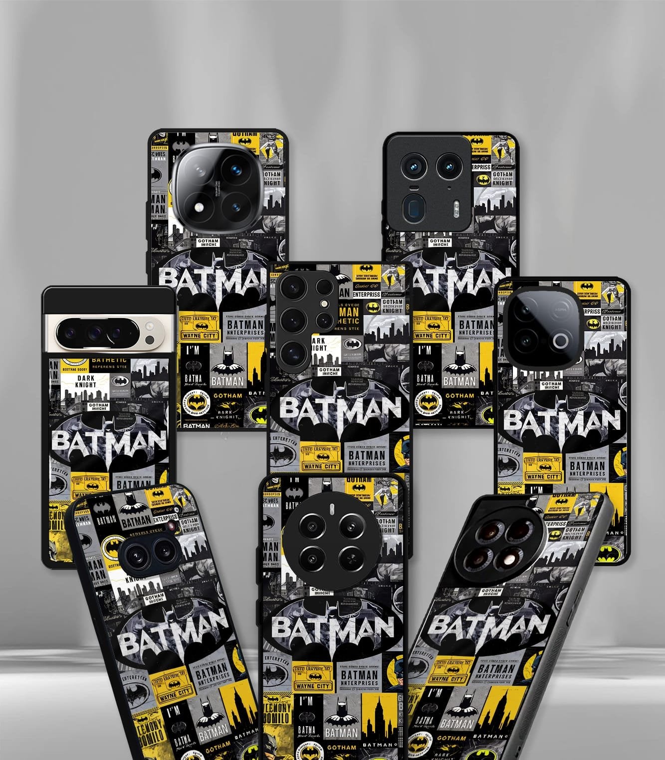 superhero collage premium glossy phonecase
