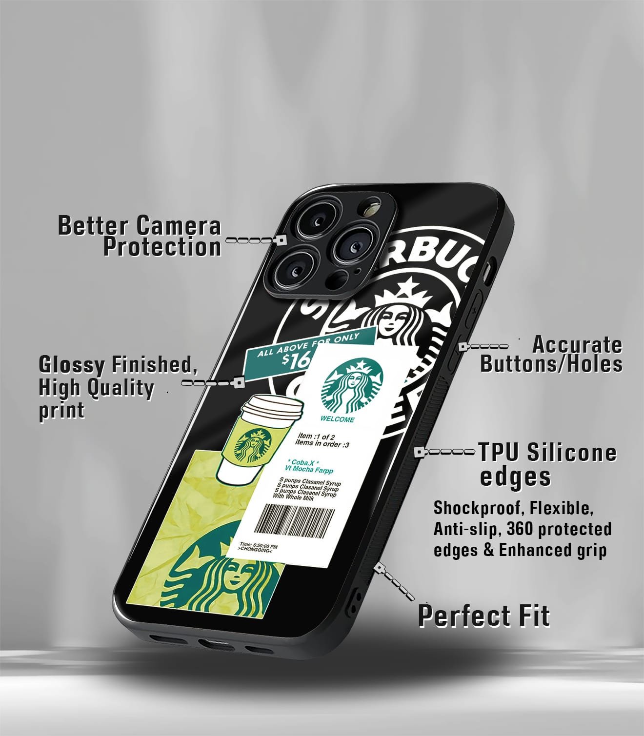 starbucks premium glossy phonecase