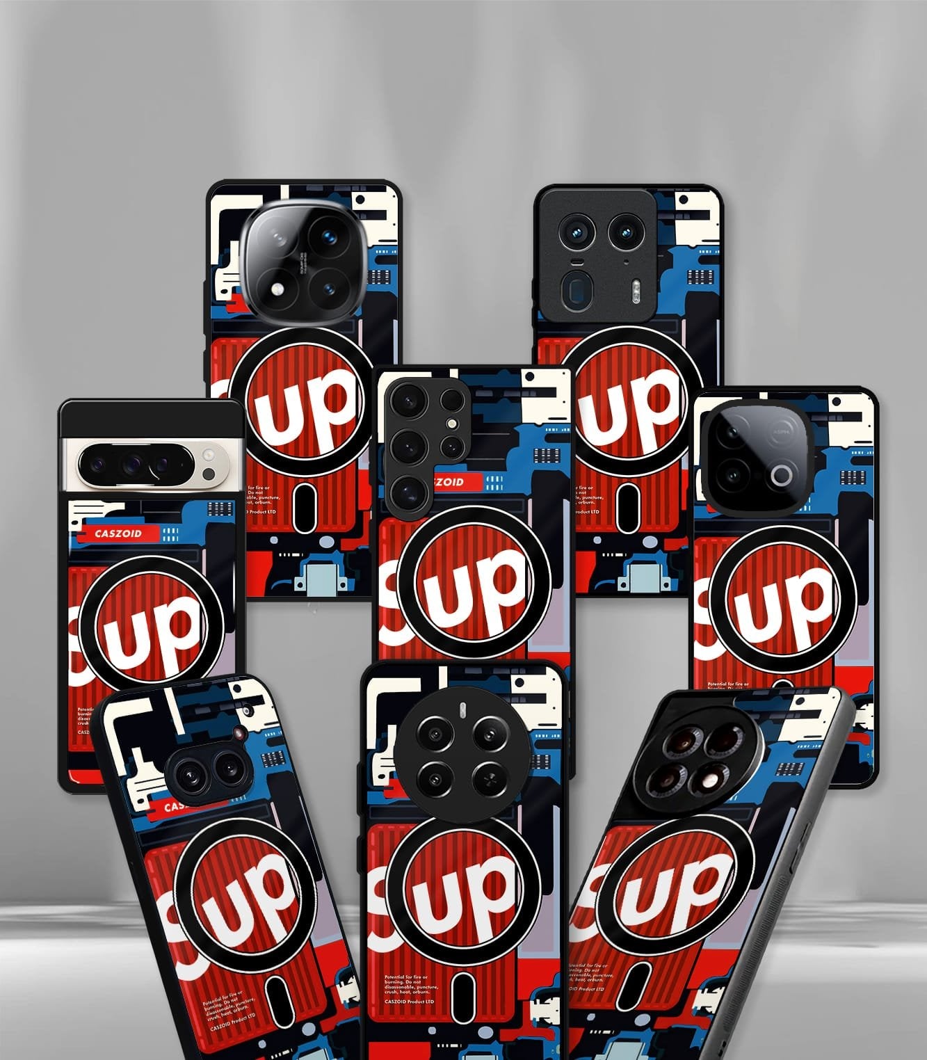 sup red cyber edition premium glossy phonecase