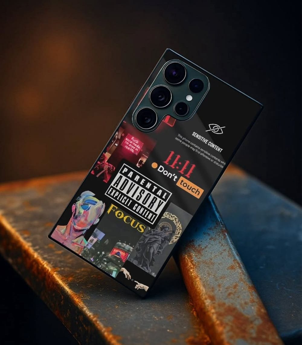 parental advisory cutout premium glossy phonecase