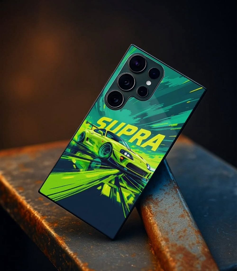 neon green supra premium glossy phonecase