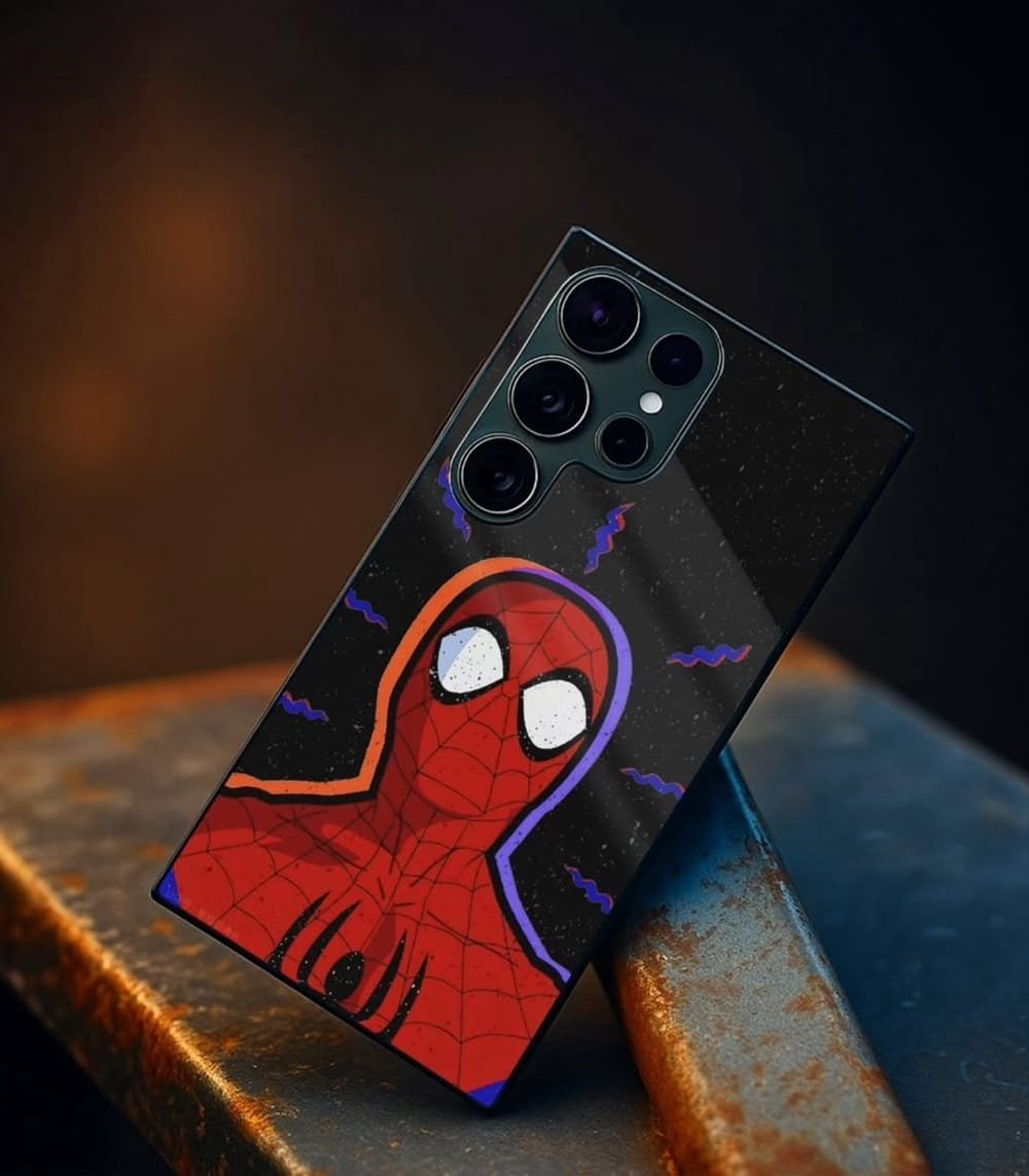 spider face premium glossy phonecase