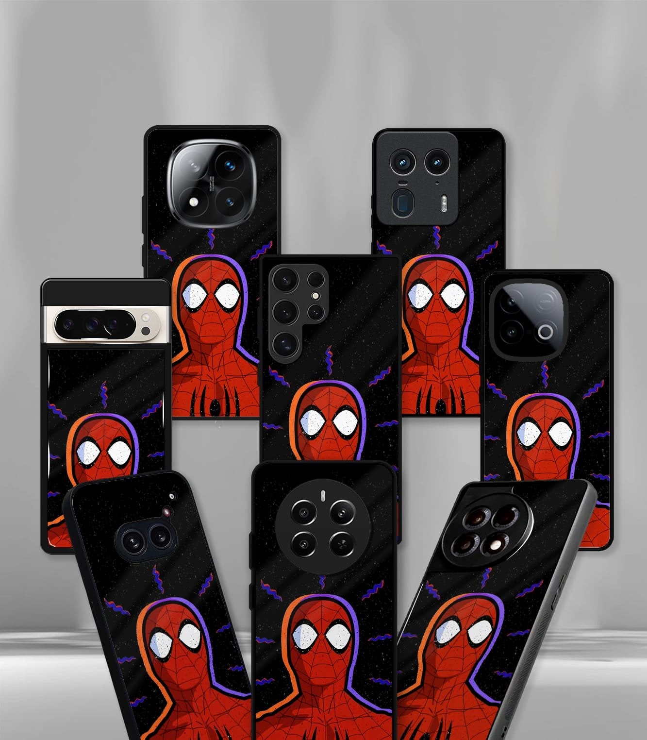 spider face premium glossy phonecase