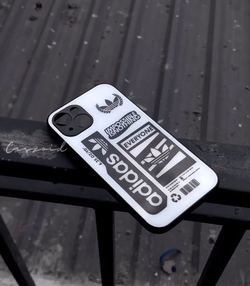 white cutout premium glossy phonecase