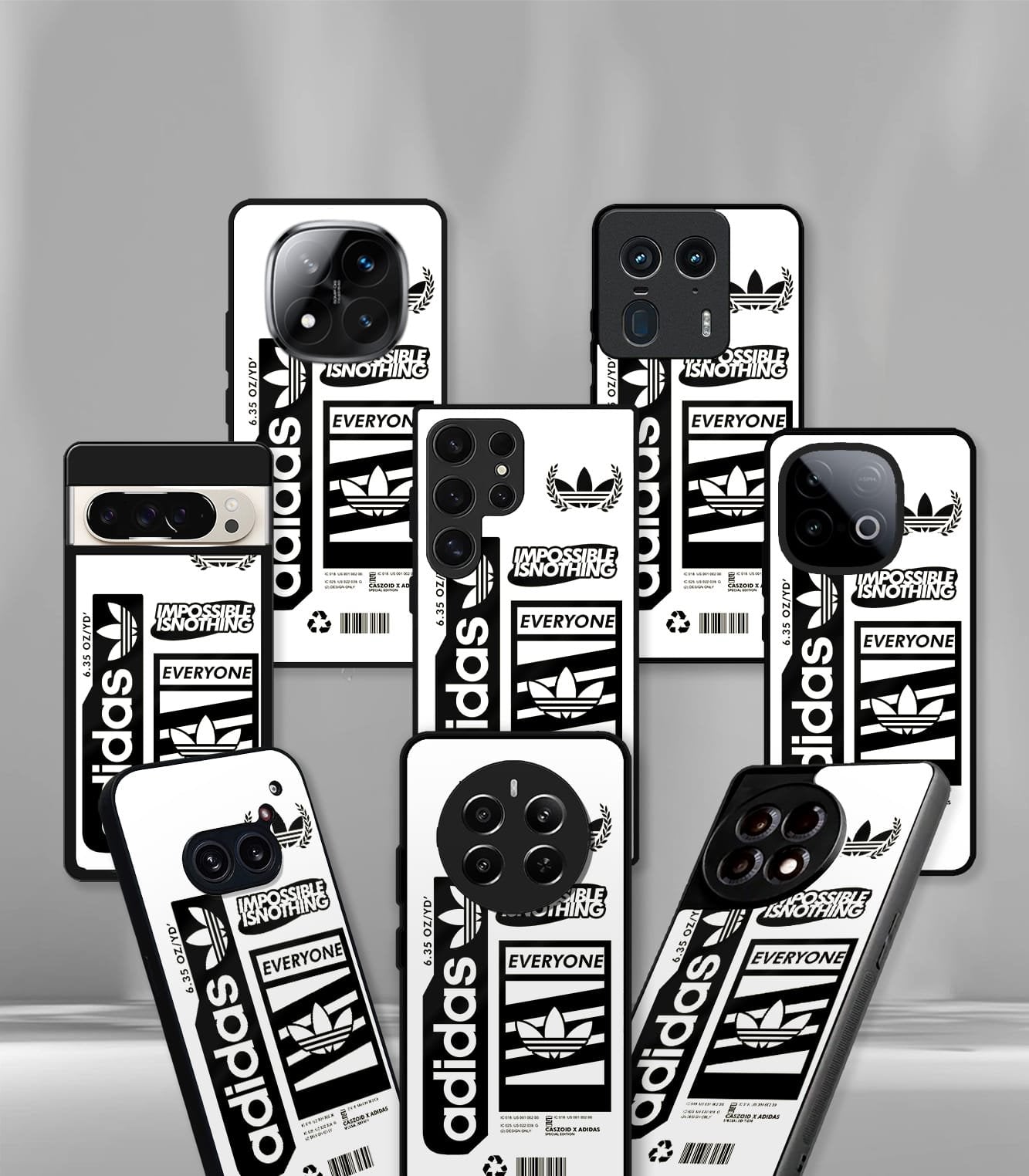 white cutout premium glossy phonecase