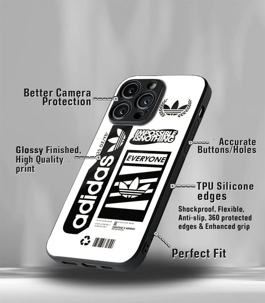 White Cutout Premium Glossy PhoneCase