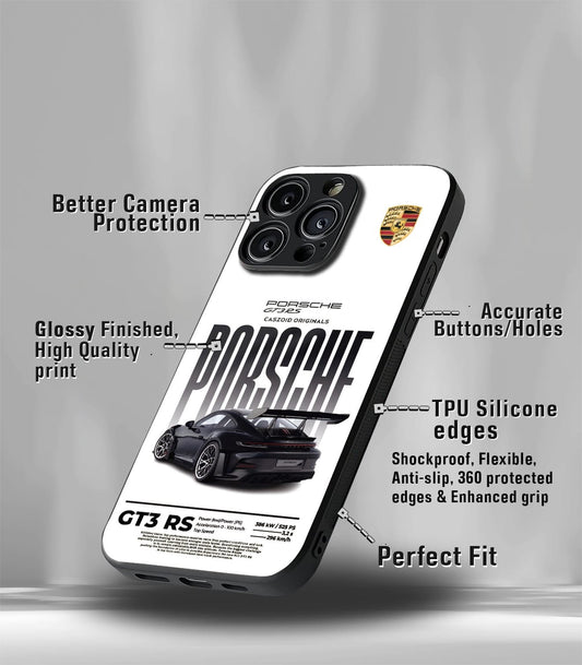 White Porsche Premium Glossy PhoneCase