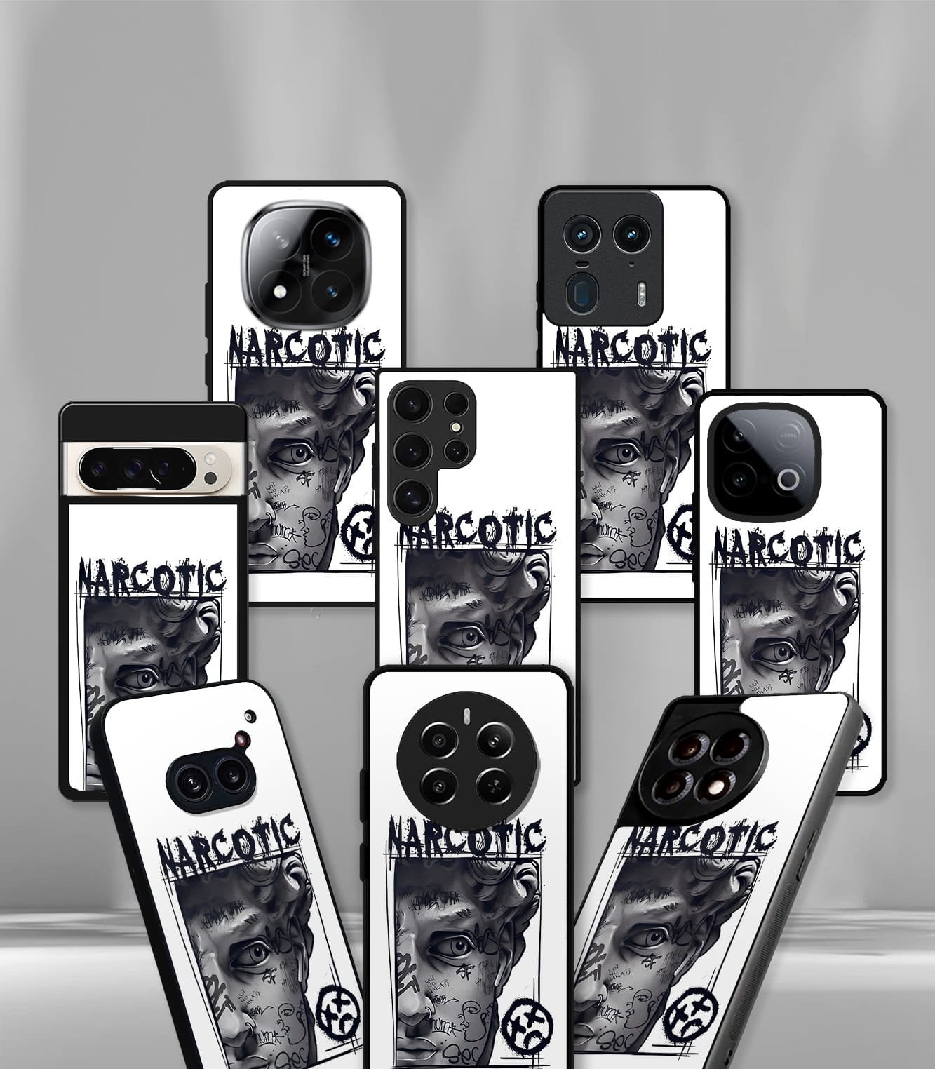 psych narcotic face premium glossy phonecase